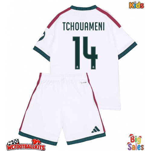 Real Madrid Aurelien Tchouameni #14 Replica Home Stadium Kit for Kids 2026-27 Short Sleeve (+ pants)